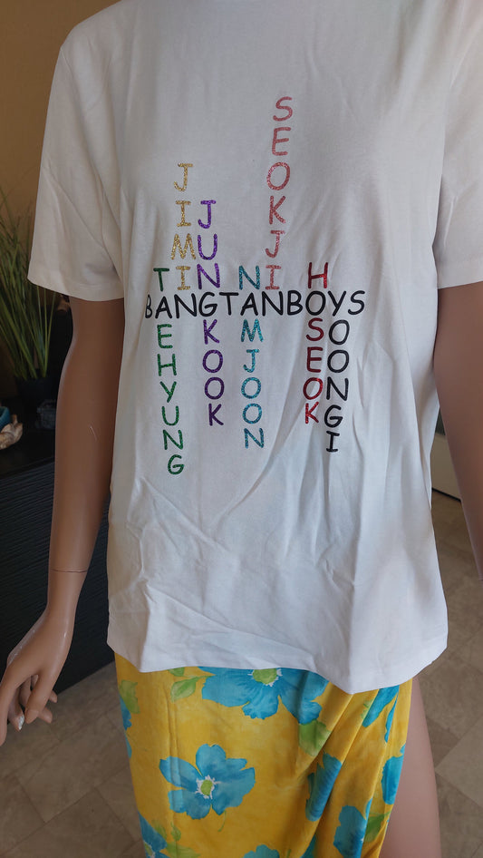 BTS MOTS CROISÉS / T-shirt en coton BTS