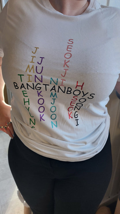 BTS MOTS CROISÉS / T-shirt en coton BTS